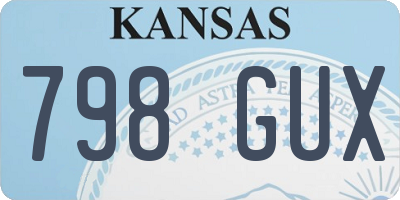 KS license plate 798GUX