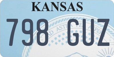 KS license plate 798GUZ