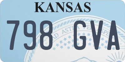 KS license plate 798GVA