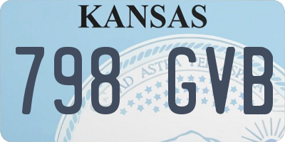 KS license plate 798GVB