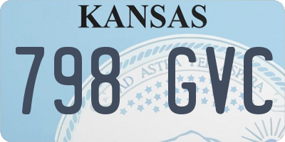 KS license plate 798GVC