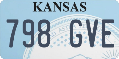 KS license plate 798GVE
