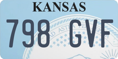 KS license plate 798GVF