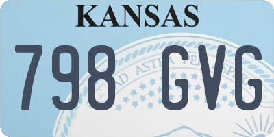 KS license plate 798GVG