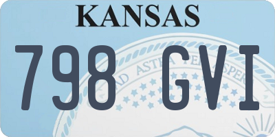 KS license plate 798GVI