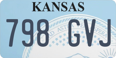 KS license plate 798GVJ