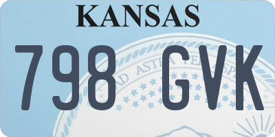 KS license plate 798GVK