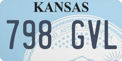 KS license plate 798GVL
