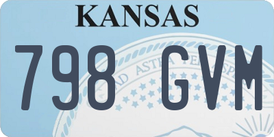 KS license plate 798GVM