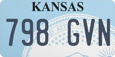 KS license plate 798GVN