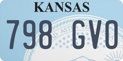 KS license plate 798GVO