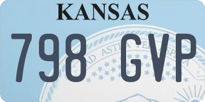 KS license plate 798GVP