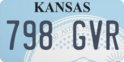 KS license plate 798GVR