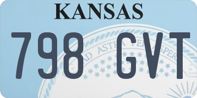 KS license plate 798GVT
