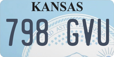 KS license plate 798GVU