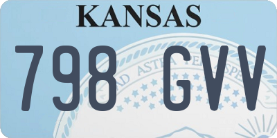 KS license plate 798GVV