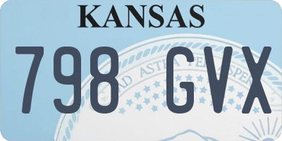 KS license plate 798GVX