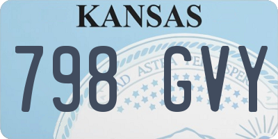 KS license plate 798GVY