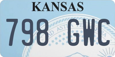 KS license plate 798GWC