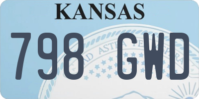KS license plate 798GWD
