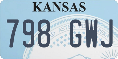 KS license plate 798GWJ