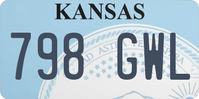 KS license plate 798GWL