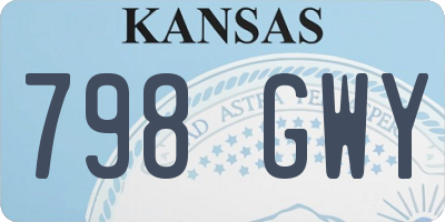 KS license plate 798GWY