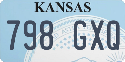 KS license plate 798GXQ