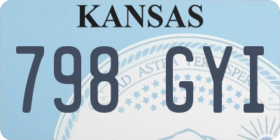 KS license plate 798GYI