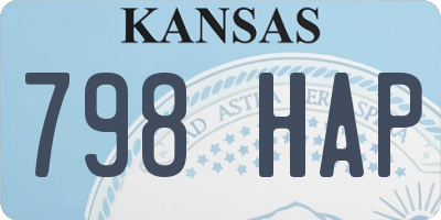 KS license plate 798HAP
