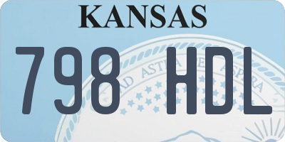 KS license plate 798HDL