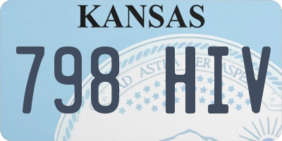 KS license plate 798HIV