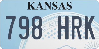 KS license plate 798HRK