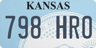 KS license plate 798HRO