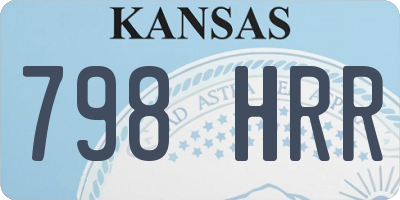 KS license plate 798HRR