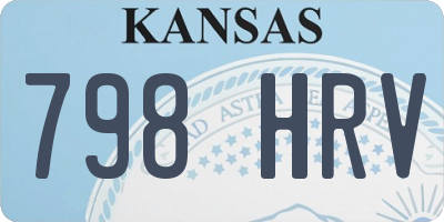 KS license plate 798HRV