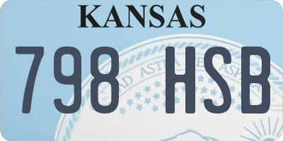 KS license plate 798HSB
