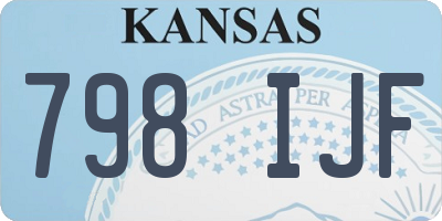 KS license plate 798IJF