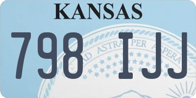 KS license plate 798IJJ