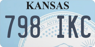KS license plate 798IKC