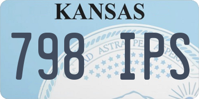 KS license plate 798IPS