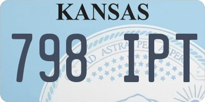 KS license plate 798IPT