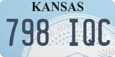KS license plate 798IQC