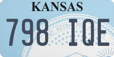 KS license plate 798IQE