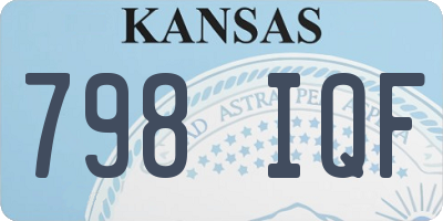 KS license plate 798IQF
