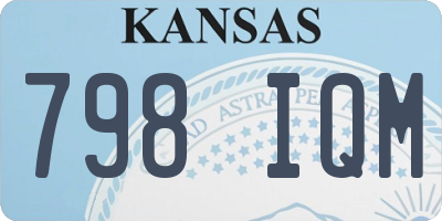 KS license plate 798IQM