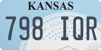 KS license plate 798IQR