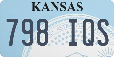 KS license plate 798IQS
