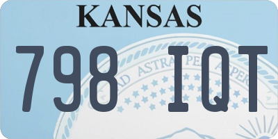 KS license plate 798IQT