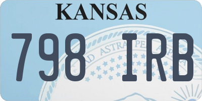 KS license plate 798IRB